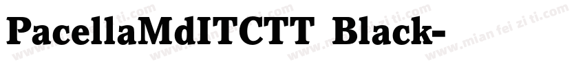 PacellaMdITCTT Black字体转换